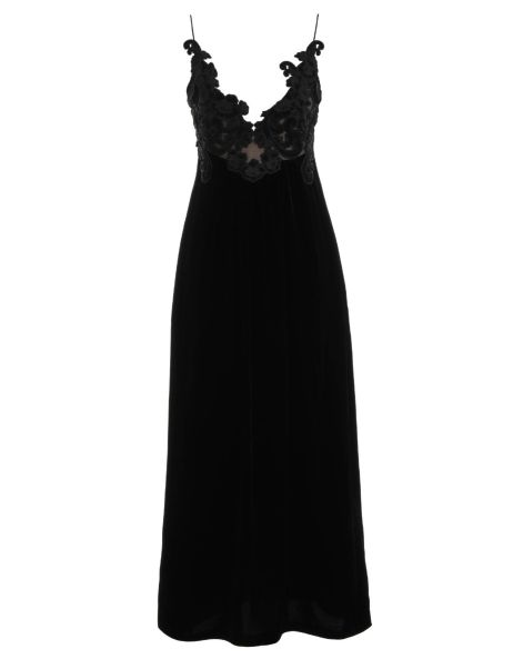 Zimmermann Women Clothing Black Sensory Velvet Slip Dress