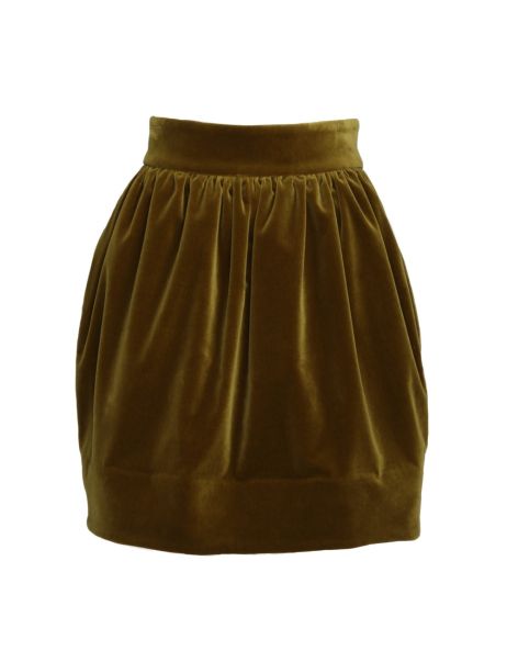 Chartreuse Women Clothing Lyrical Velvet Mini Skirt Zimmermann