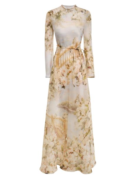 Luminosity Bias Slip Dress Zimmermann Clothing Women Ivory Garden Floral