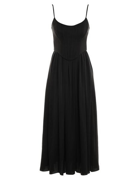 Women Zimmermann Dresses Silk Corset Dress Black