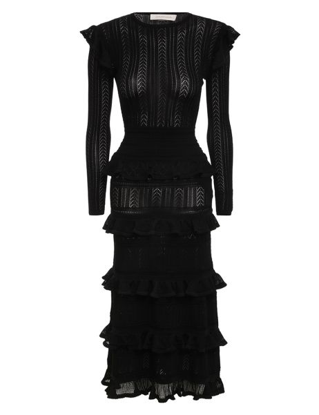 Black Zimmermann Luminosity Ruffle Dress Dresses Women