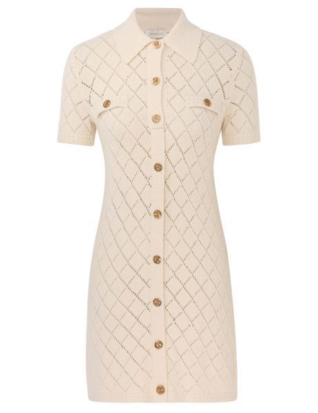 Cream Women Knitwear Zimmermann Matchmaker Polo Mini Dress