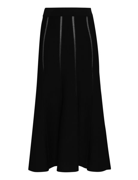 Women Zimmermann Knitwear Black Luminosity Knit Panelled Skirt