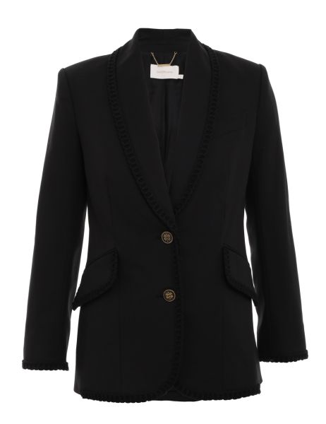 Zimmermann Black Luminosity Shawl Collar Blazer Women Jackets & Coats