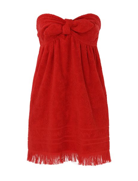 Red Women Zimmermann Alight Toweling Mini Dress Clothing