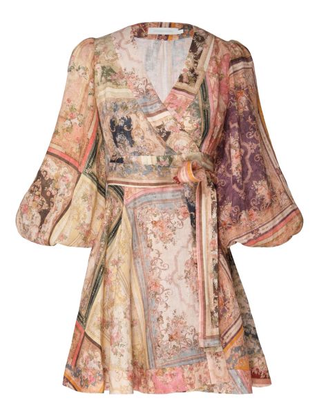 August Wrap Mini Dress Women Dresses & Coverups Patch Floral Zimmermann