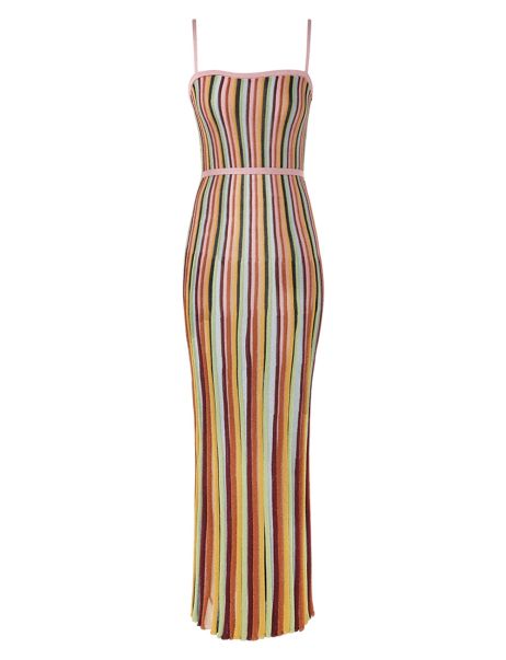 Zimmermann Lurex Multi Dresses & Coverups Women Alight Stripe Midi Dress