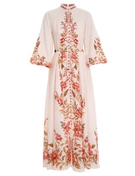 Women Zimmermann Dresses & Coverups Peach Floral Vacay Billow Long Dress