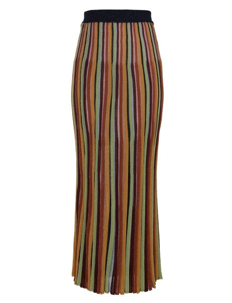 Knitwear Alight Stripe Midi Skirt Zimmermann Lurex Multi Women