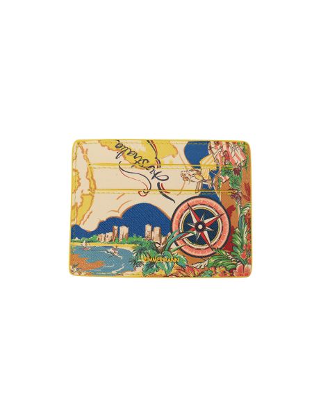 Printed Leather Cardholder Nautical Map Women Zimmermann Accessories & Shoes