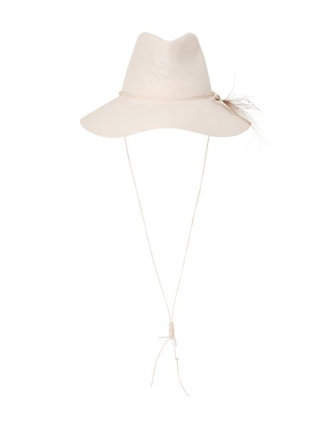 Glazed Straw Collapsible Hat Women Zimmermann Hats Natural