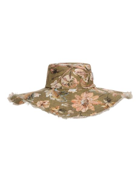 Khaki Daisy Floral Hats Floppy Hat Women Zimmermann