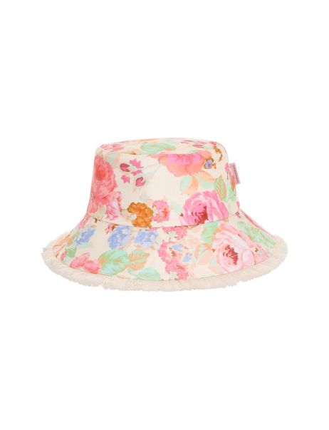 Zimmermann Women Pink Multi Floral Hats Bucket Hat