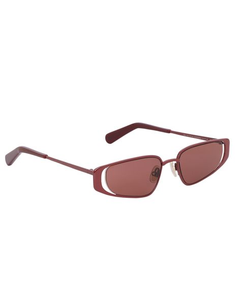Women Zimmermann Tide Mini Frame Burgundy Sunglasses
