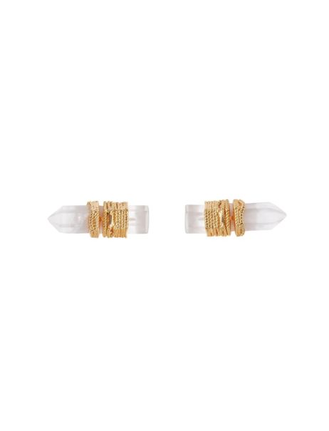 Zimmermann Earrings Women Gold Multi Quartz Crystal Quartz Studs Earrings