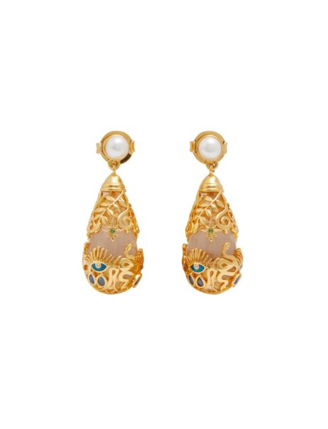 Earrings Gold Quartz Crystal Tarot Drop Earrings Zimmermann Women
