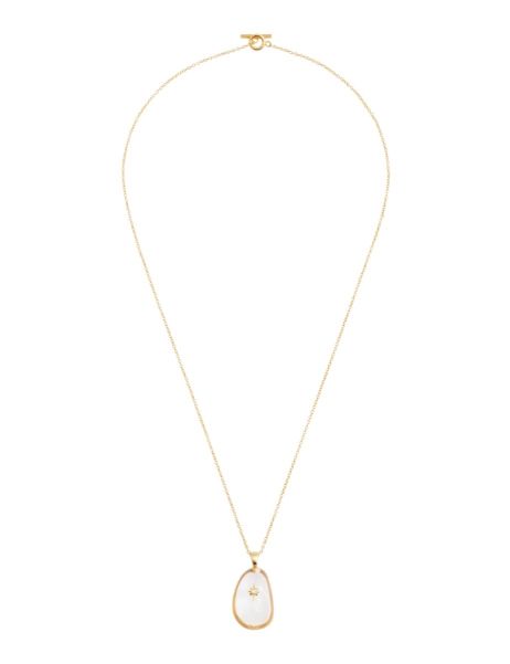 Zimmermann Gold Transparent Quartz Necklaces Women Crystal Pebble Necklace