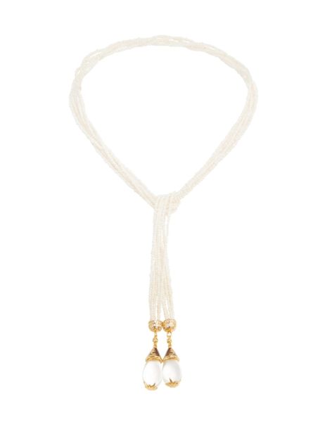 Zimmermann Pearl Rope Lariat Necklace Women Necklaces Gold Pearl