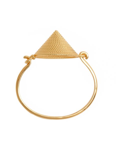 Gold Zimmermann Spiral Rope Cone Cuff Women Bracelets