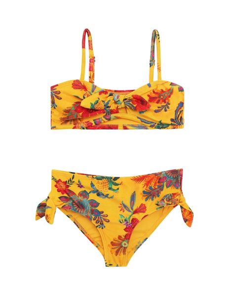 Yellow Floral Swimwear Ginger Tie Bikini Kids Zimmermann